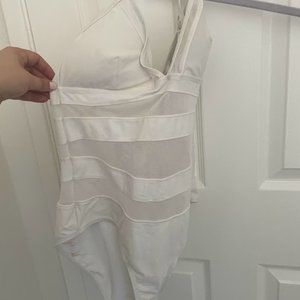 BUNDLE 3/$50 or 5/$100- Small Swimsuit, one piece, white, mesh